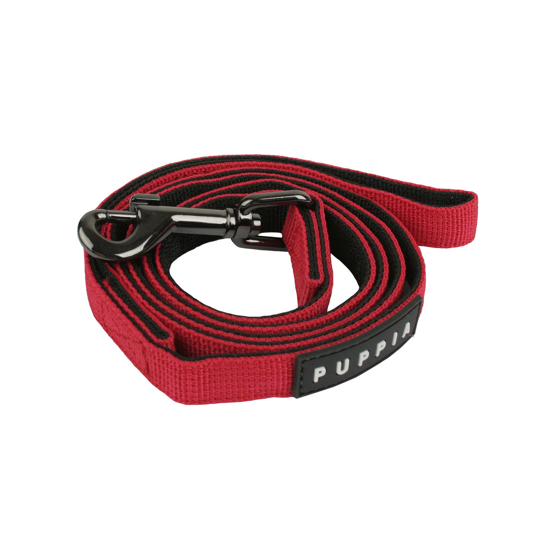 Two Tone Dog Leash in red with black two-tone trim