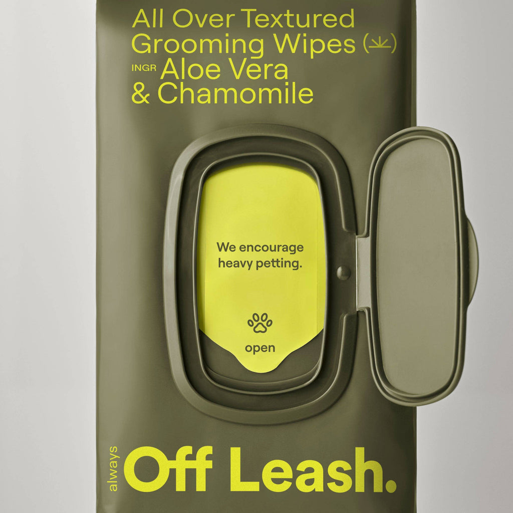 All Over Textured Grooming Wipes – Aloe Vera & Chamomile Dog Wipes (80 Ct)