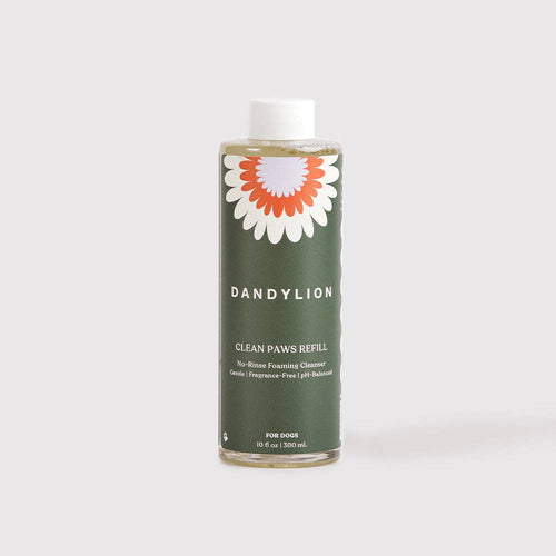 Dandylion Clean Paws No-Rinse Foaming Cleanser Refill bottle, 300mL