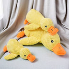 Duck Squeaky Dog Toy shown at an angle, highlighting soft non-toxic plush fabric